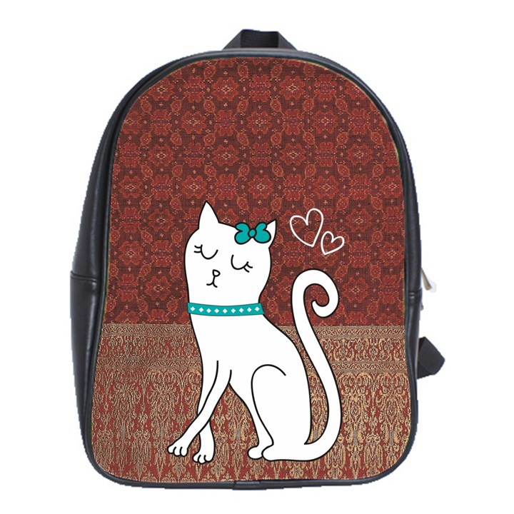 Cute Cat Character School Bags(Large) 