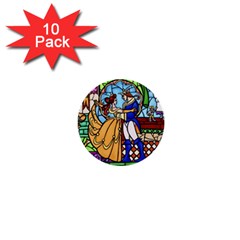 Happily Ever After 1 - Beauty And The Beast  1  Mini Button (10 Pack) by storybeth