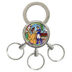 Happily Ever After 1   Beauty And The Beast 3-ring Key Chains by storybeth