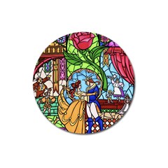 Happily Ever After 1 - Beauty And The Beast  Magnet 3  (round) by storybeth