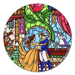 Happily Ever After 1 - Beauty And The Beast  Magnet 5  (round) by storybeth