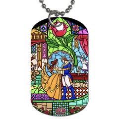 Happily Ever After 1   Beauty And The Beast Dog Tag (two Sides) by storybeth