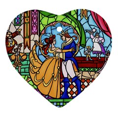 Happily Ever After 1   Beauty And The Beast Heart Ornament (two Sides) by storybeth