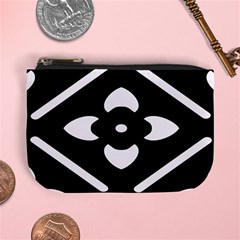 Black And White Pattern Background Mini Coin Purses by Nexatart