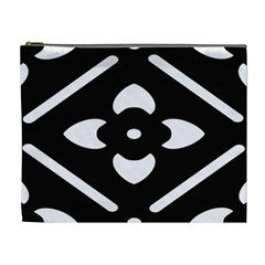 Black And White Pattern Background Cosmetic Bag (xl) by Nexatart