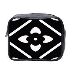 Black And White Pattern Background Mini Toiletries Bag 2-side by Nexatart