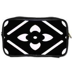 Black And White Pattern Background Toiletries Bags