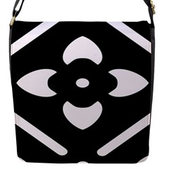 Black And White Pattern Background Flap Messenger Bag (s)