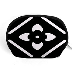 Black And White Pattern Background Accessory Pouches (medium)  by Nexatart