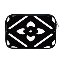 Black And White Pattern Background Apple Macbook Pro 17  Zipper Case by Nexatart