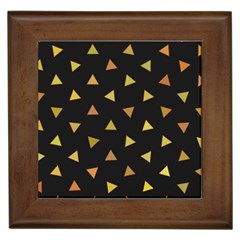 Shapes Abstract Triangles Pattern Framed Tiles by Nexatart