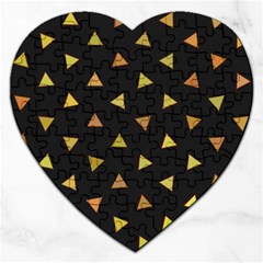 Shapes Abstract Triangles Pattern Jigsaw Puzzle (heart) by Nexatart