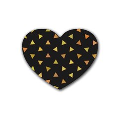 Shapes Abstract Triangles Pattern Heart Coaster (4 Pack)  by Nexatart