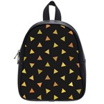 Shapes Abstract Triangles Pattern School Bags (Small)  Front