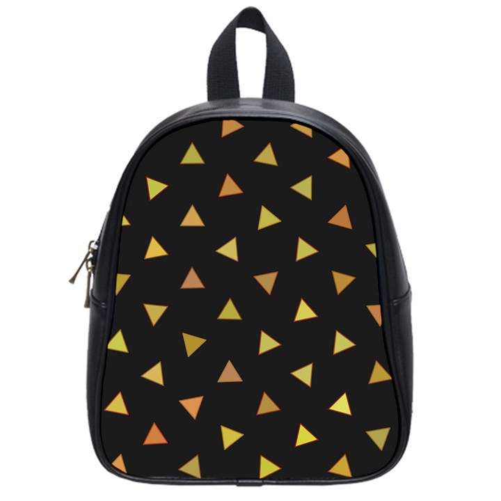 Shapes Abstract Triangles Pattern School Bags (Small) 