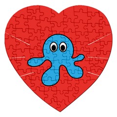 Creature Forms Funny Monster Comic Jigsaw Puzzle (heart) by Nexatart