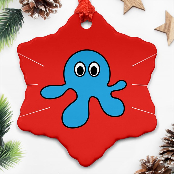 Creature Forms Funny Monster Comic Snowflake Ornament (Two Sides)