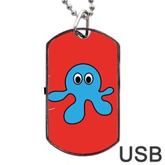 Creature Forms Funny Monster Comic Dog Tag Usb Flash (one Side) by Nexatart