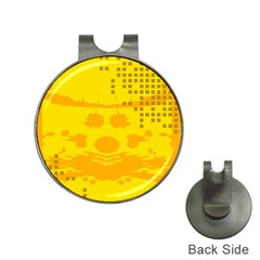 Texture Yellow Abstract Background Hat Clips With Golf Markers by Nexatart