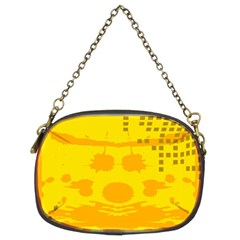 Texture Yellow Abstract Background Chain Purses (two Sides)  by Nexatart