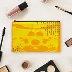 Texture Yellow Abstract Background Cosmetic Bag (Medium)  Front