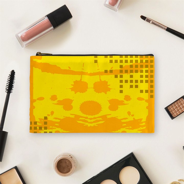 Texture Yellow Abstract Background Cosmetic Bag (Medium) 