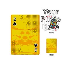 Texture Yellow Abstract Background Playing Cards 54 (mini)  by Nexatart