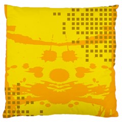 Texture Yellow Abstract Background Large Flano Cushion Case (two Sides) by Nexatart