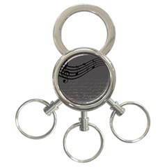 Music Clef Background Texture 3-ring Key Chains by Nexatart