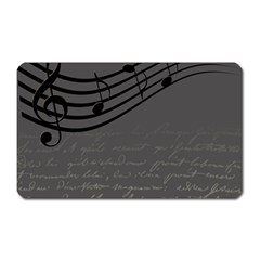 Music Clef Background Texture Magnet (rectangular) by Nexatart