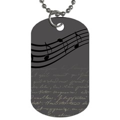 Music Clef Background Texture Dog Tag (one Side) by Nexatart