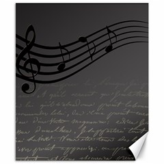 Music Clef Background Texture Canvas 8  X 10  by Nexatart