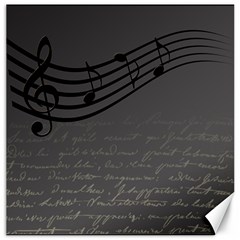 Music Clef Background Texture Canvas 12  X 12   by Nexatart