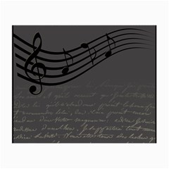 Music Clef Background Texture Small Glasses Cloth (2-side) by Nexatart