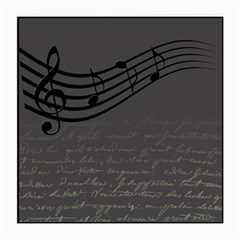 Music Clef Background Texture Medium Glasses Cloth (2-side) by Nexatart