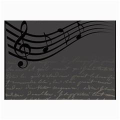 Music Clef Background Texture Large Glasses Cloth by Nexatart