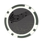 Music Clef Background Texture Poker Chip Card Guard Front