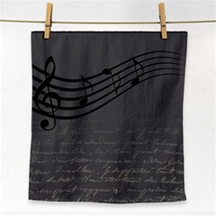 Music Clef Background Texture Face Towel by Nexatart