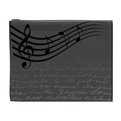 Music Clef Background Texture Cosmetic Bag (xl) by Nexatart