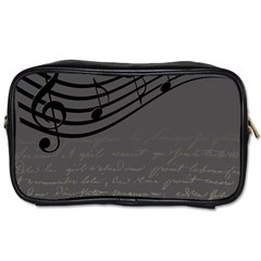 Music Clef Background Texture Toiletries Bags 2-side by Nexatart