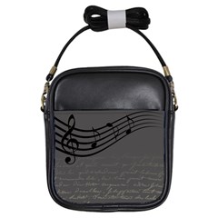 Music Clef Background Texture Girls Sling Bags by Nexatart