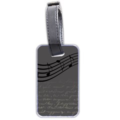 Music Clef Background Texture Luggage Tags (two Sides) by Nexatart