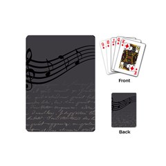 Music Clef Background Texture Playing Cards (mini)  by Nexatart