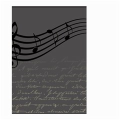 Music Clef Background Texture Small Garden Flag (two Sides) by Nexatart