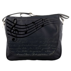 Music Clef Background Texture Messenger Bags by Nexatart