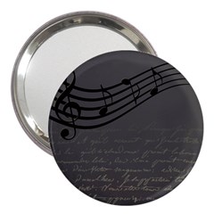 Music Clef Background Texture 3  Handbag Mirrors by Nexatart