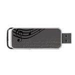 Music Clef Background Texture Portable USB Flash (Two Sides) Front