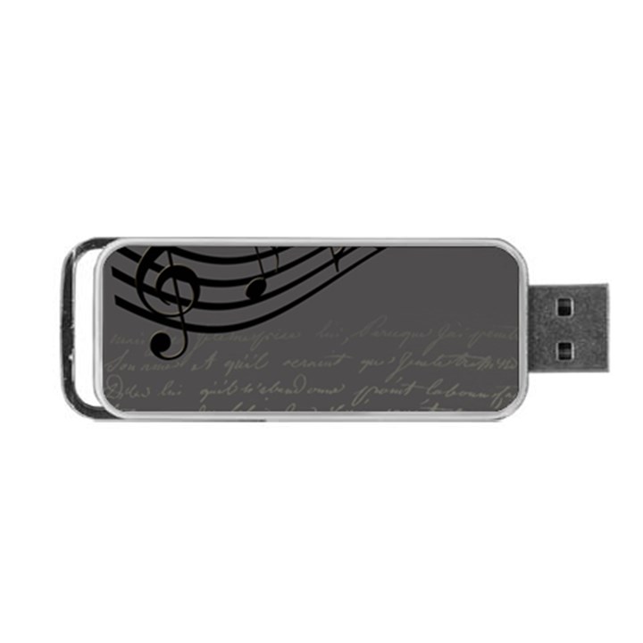 Music Clef Background Texture Portable USB Flash (Two Sides)