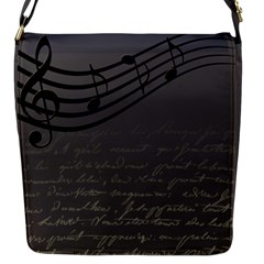 Music Clef Background Texture Flap Messenger Bag (s) by Nexatart