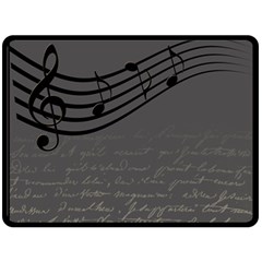 Music Clef Background Texture Double Sided Fleece Blanket (large)  by Nexatart